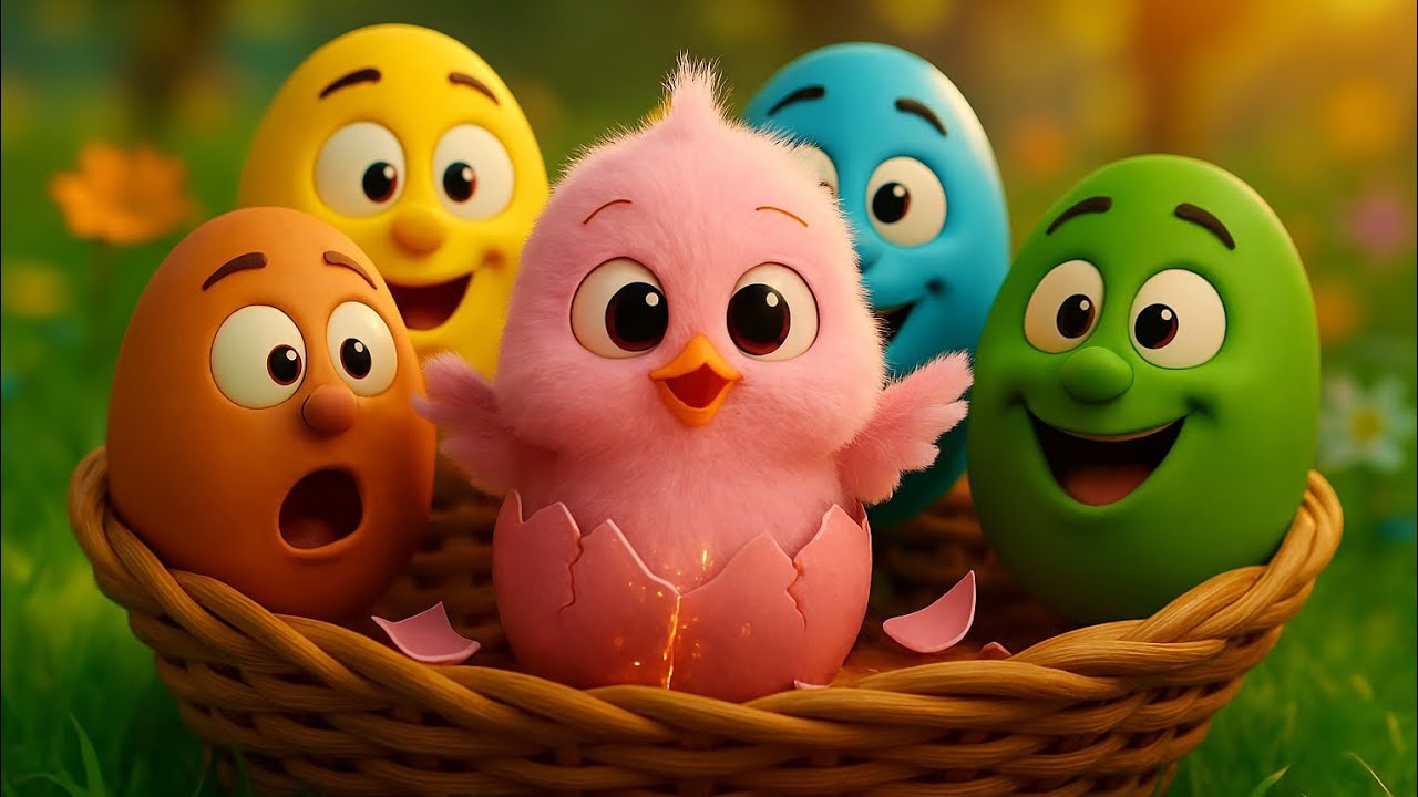 Panch Rang Birange Ande 🥚🌈 | Fun Kids Song | 3D Animation Hindi Rhyme
