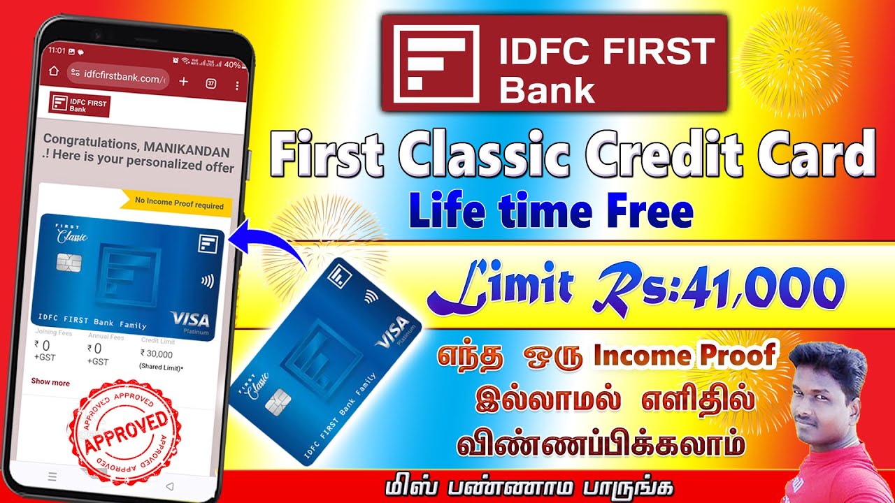 IDFC Bank First Classic Credit Card Apply full process detaiils in Tamil@Tech and Technics