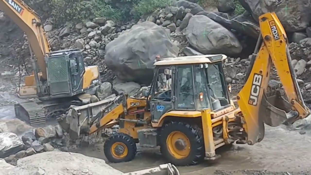 jcb 3dax damper loding  jcb bokloder new working janu vlogs vai 