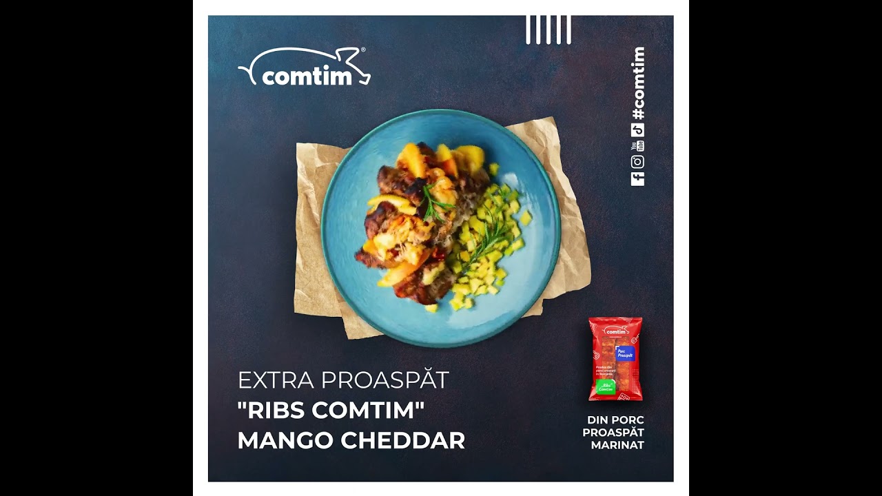 Ribs Comtim cu mango și cheddar