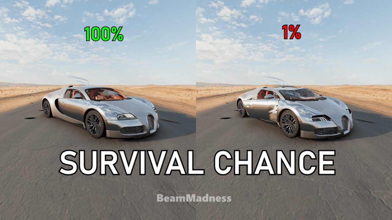 Realistic Survival Chance Crashes #43 (With Dummies) | BeamNG.drive