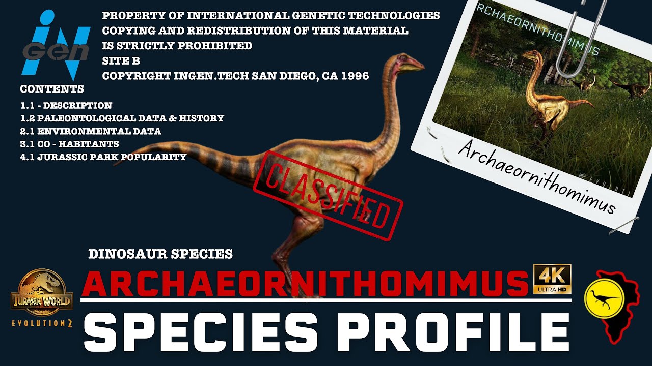 JWE2: Archaeornithomimus: Dino-Facts & Guide to Recreate Natural Environment
