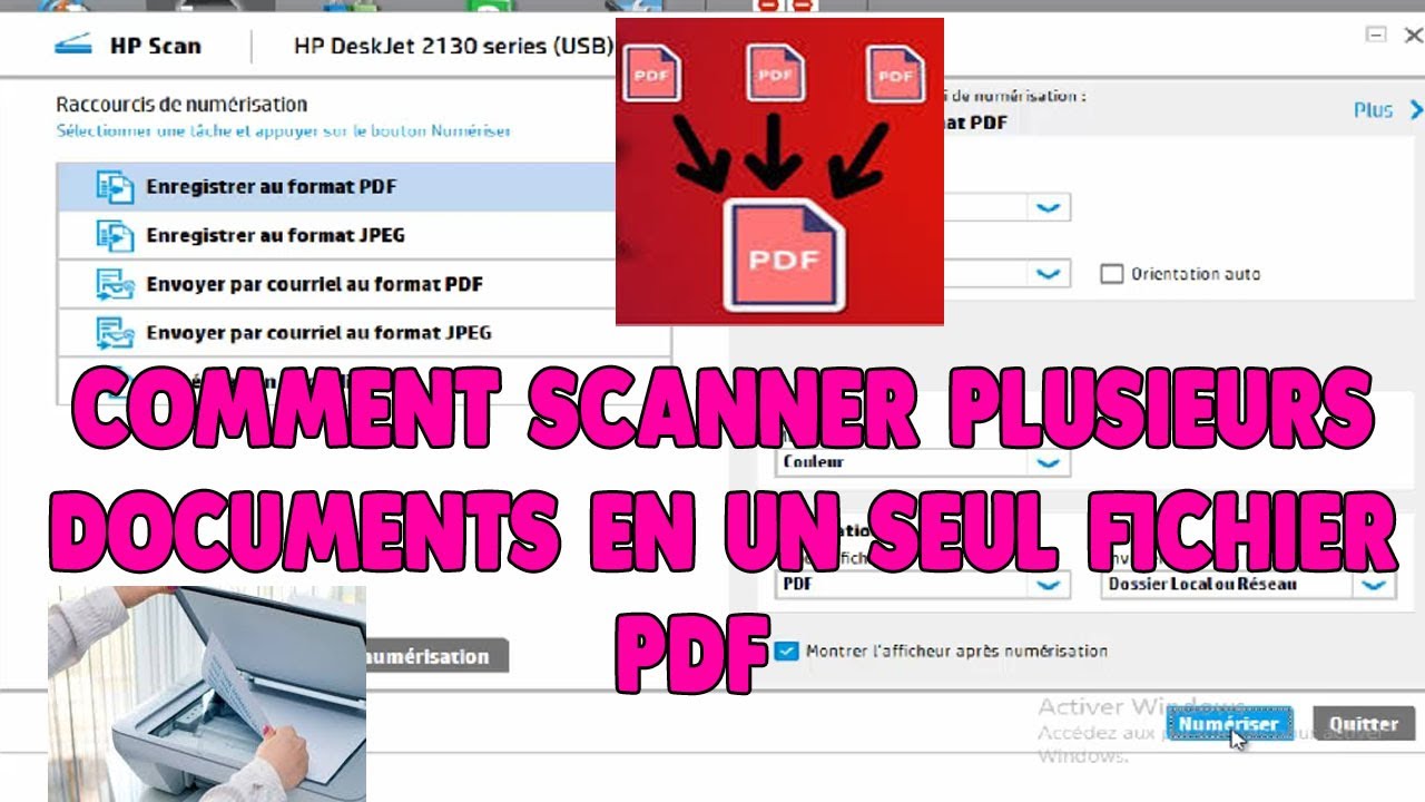 comment scanner plusieurs pages en un seul document pdf: tutos   facile  avec  pratique à l'appui