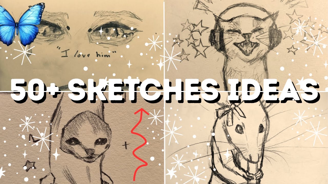 50+ Aesthetic Sketchbook IDEAS You NEED to Try ✨ (Trending Pinterest Drawings!)