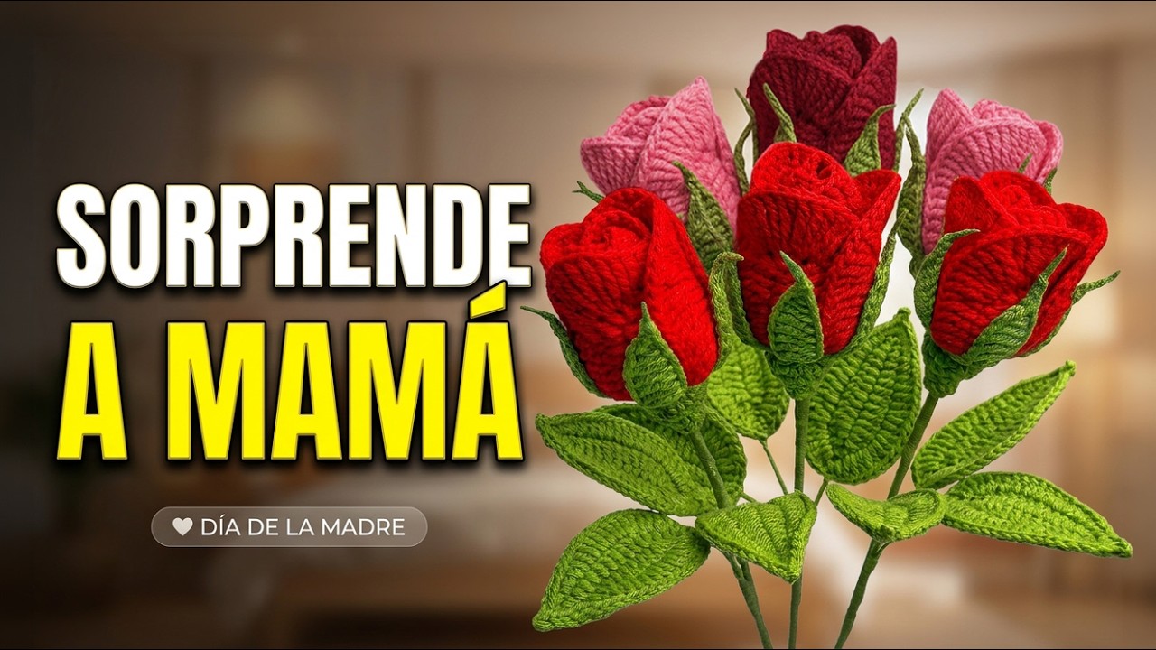 🌹 Rosas Tejidas a Crochet para San Valentín | Tutorial Fácil y Hermosa 🧶💖