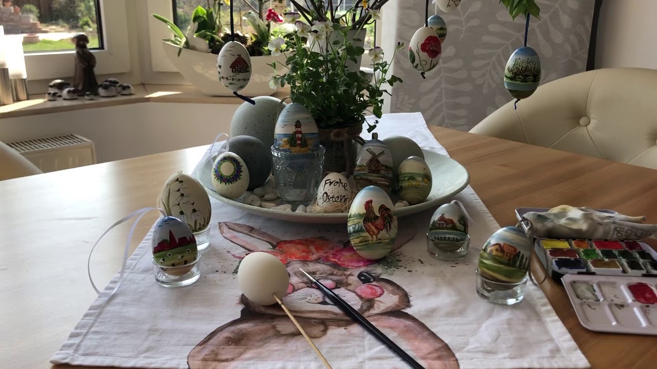 Aquarellmalerei / Ostereier