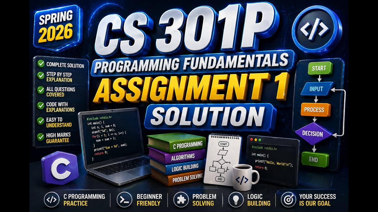 cs 301p assignment 1 solution spring 2026