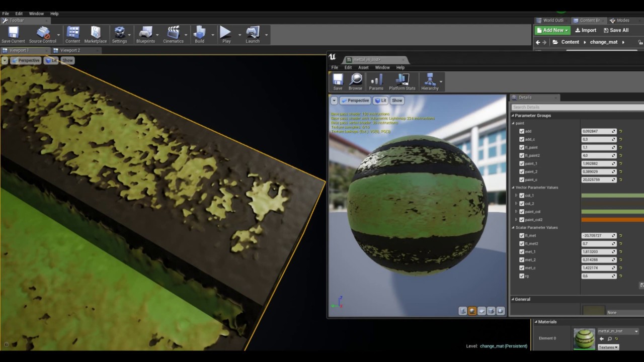 Changeable Material Instances (UE4)