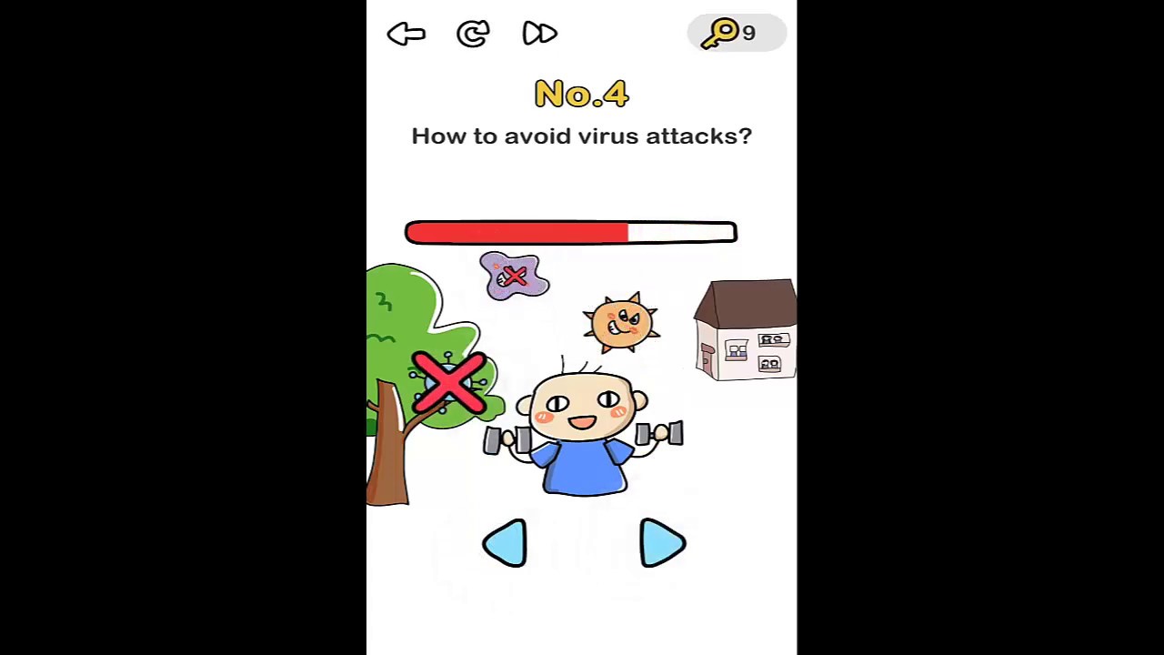 Brain Out &ndash; Can you pass it? Beat Virus Level 1 2 3 4 5 6 7 8 9 10 Walkthrough