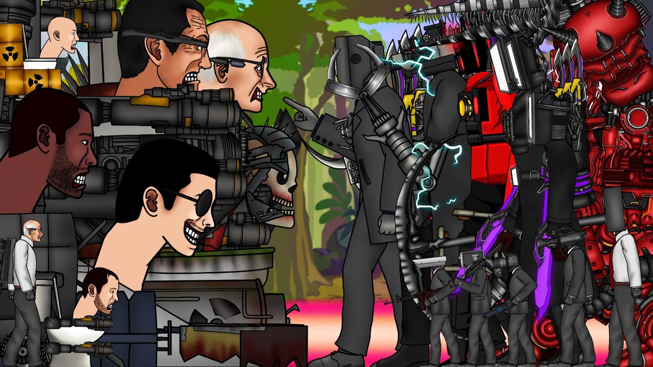 Titan Camera Man, Titan Speaker Man, Titan TV Man VS G-Man, Scientist Toilet, Skibidi Toilet - DC2.