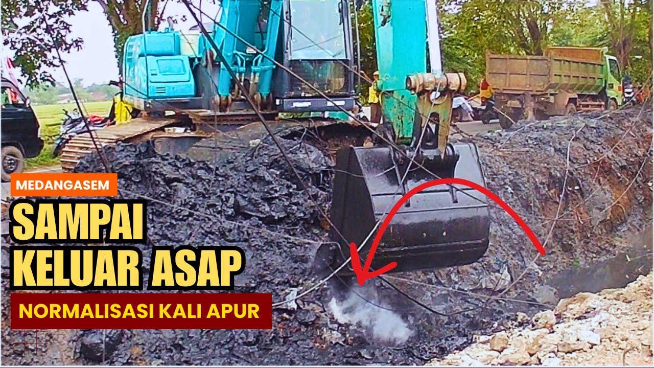 KELUAR ASAP‼️Normalisasi Kali Apur Karawang - Pengerukan Lumpur & Pelebaran Sungai