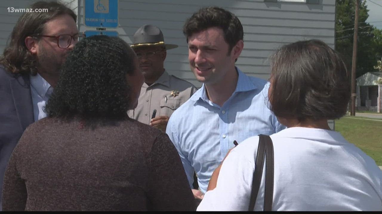Georgia Sen. Jon Ossoff stops in Macon to talk funding, training for police on mental health calls