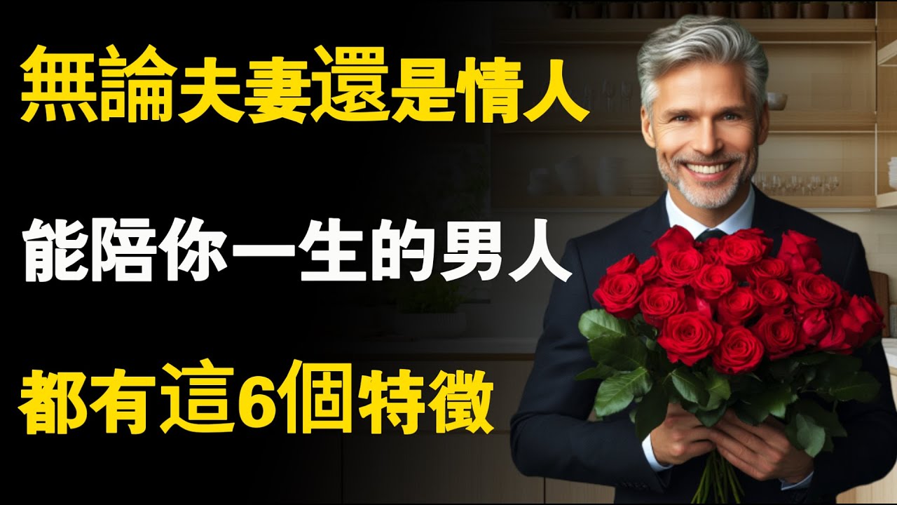 無論夫妻還是情人，能陪你一生的男人，都有這6個特征！