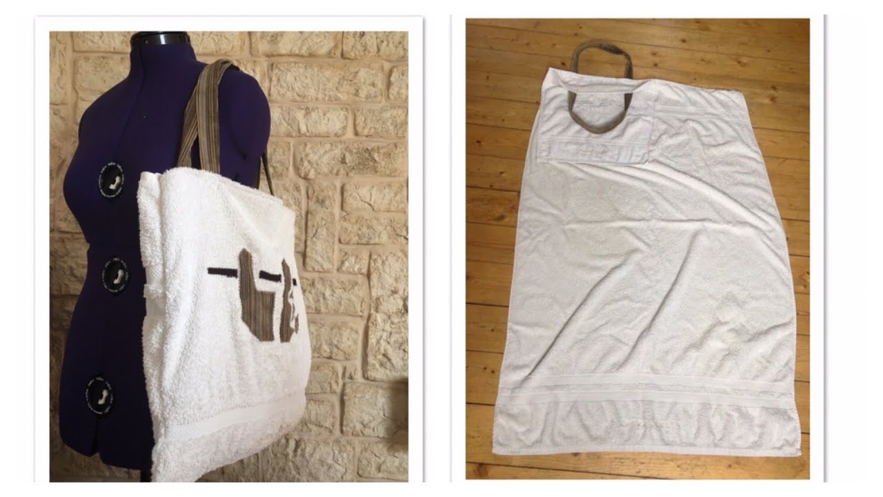 2in1 Strandtasche & Liegetuch (upcycling Handtuch - Strandtuch & Tasche)