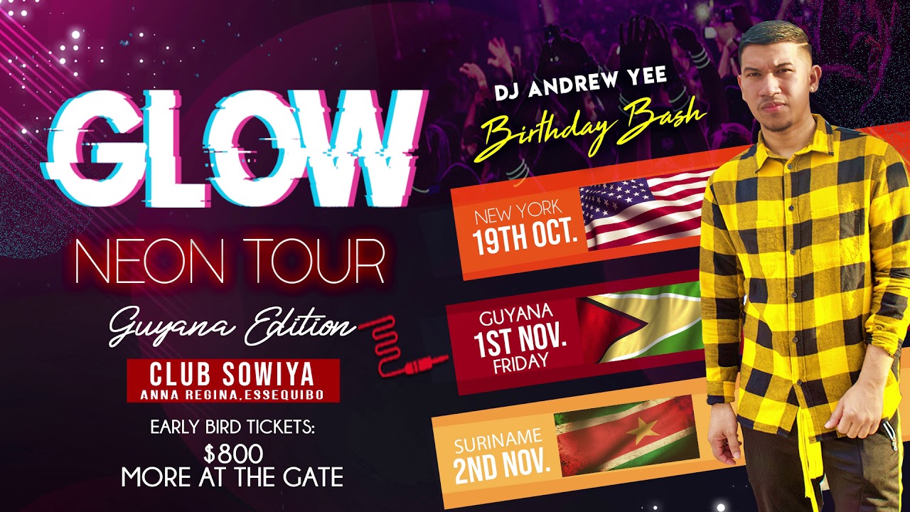 GLoW Neon Tour Essequibo Friday 1st November (Guyana) 