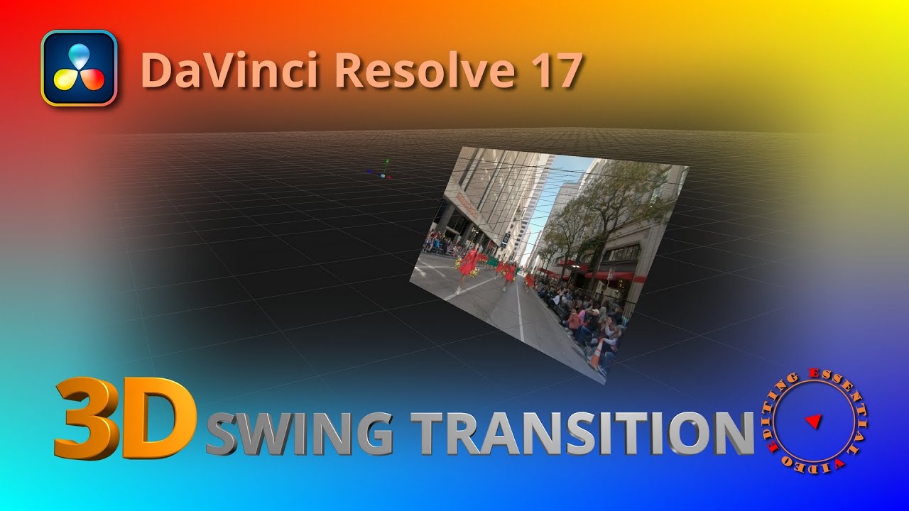 Create 3D Swing Transition Templates using Fusion Tools in DaVinci Resolve 17