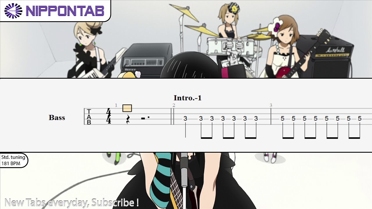 【Bass TAB】〚桜高軽音部〛Don't say 