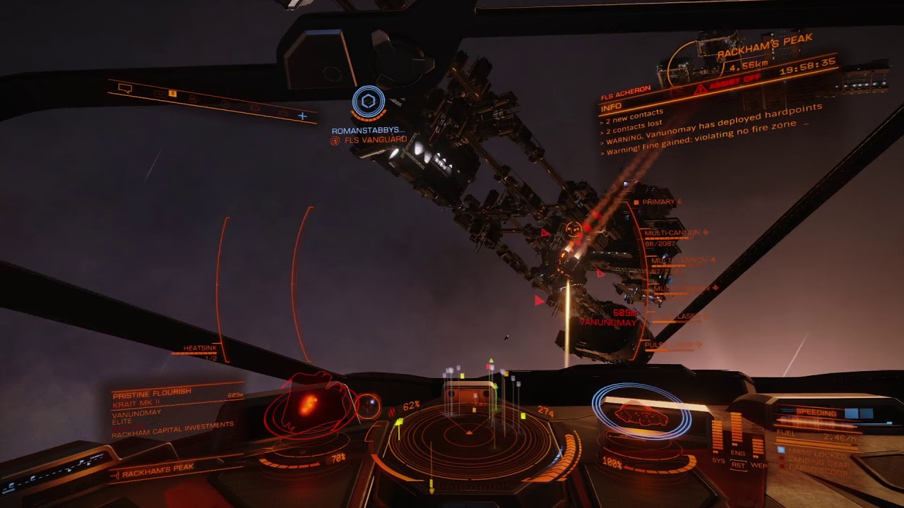 Spot of BH to pass the time waiting for a pad at Rackham's Peak (Elite: Dangerous)