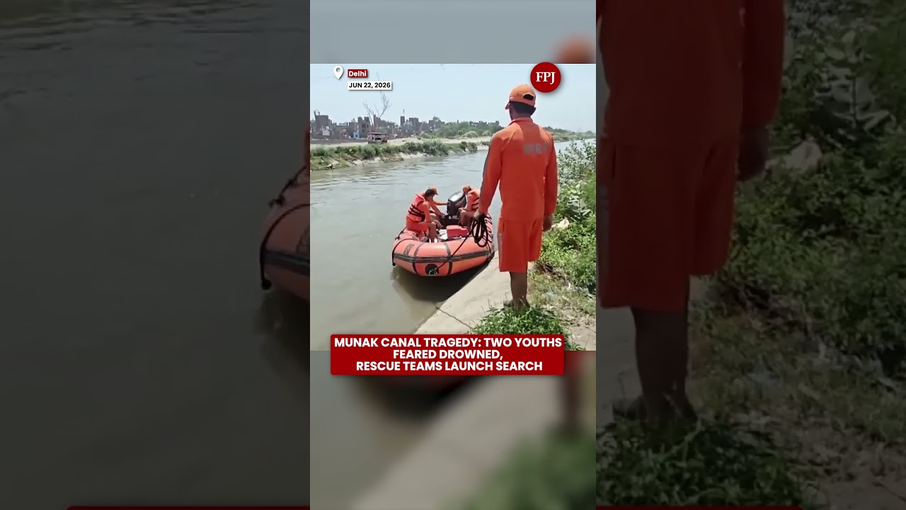 Munak Canal Tragedy: Two Youths Feared Drowned, Rescue Teams Launch Search