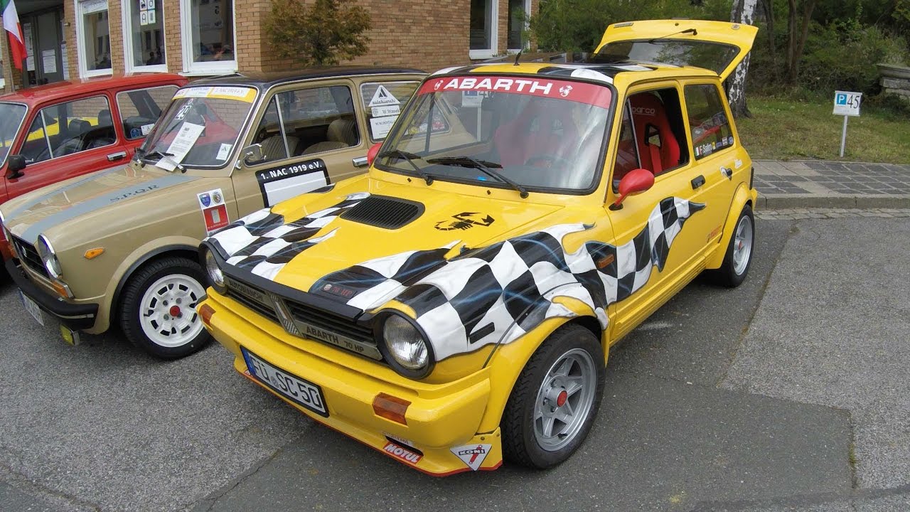 AUTOBIANCHI A112 ABARTH 70HP ! WALKAROUND + INTERIOR ! RACING CAR ! YELLOW COLOUR ! 1984 !