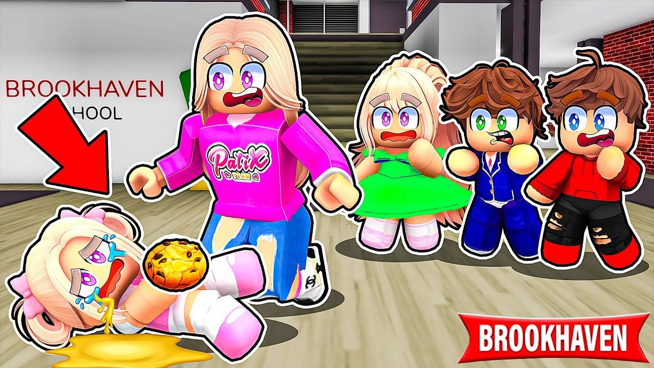 MAŁA AMI ZATRUŁA SIĘ JEDZENIEM w SZKOLE na BROOKHAVEN w ROBLOX! 😨