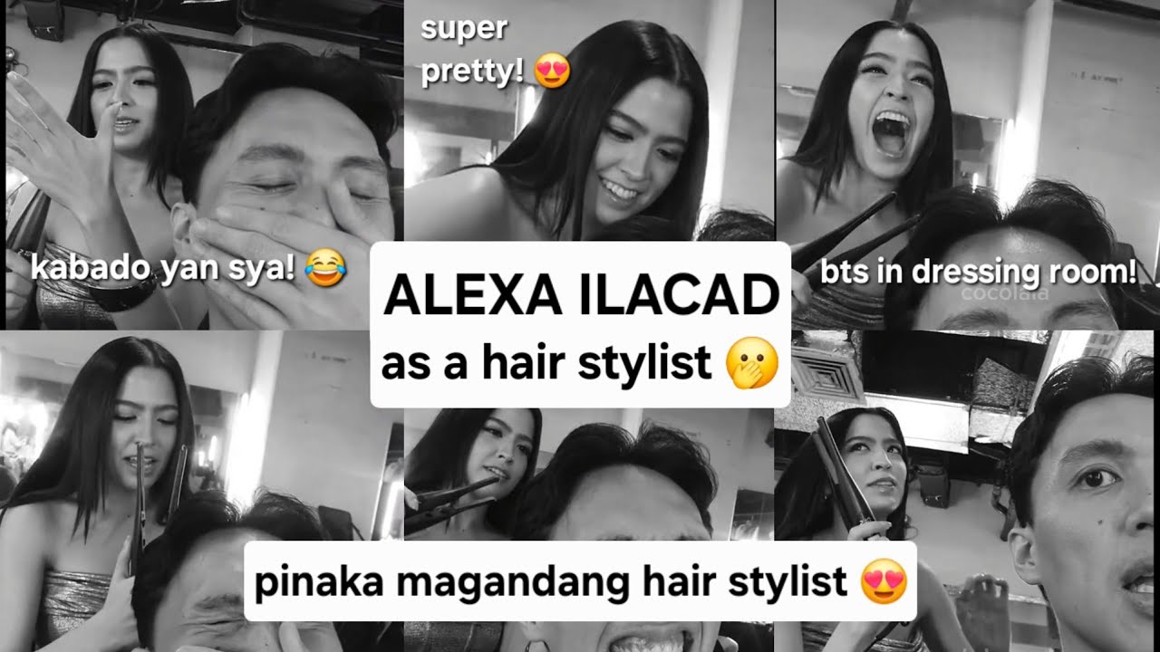 ALEXA ILACAD GANDANG HAIR STYLIST NAMAN NYAN! 😍 #alexailacad #beautiful #celebrity #bts #hairstyle 
