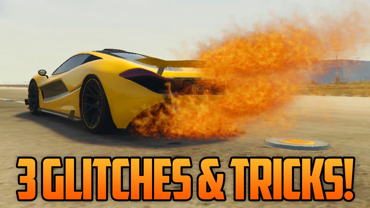GTA 5 Online - 3 NEW GLITCHES & TRICKS (Rare Car Customization, Flaming Car Glitch & T-Shirt Glitch)