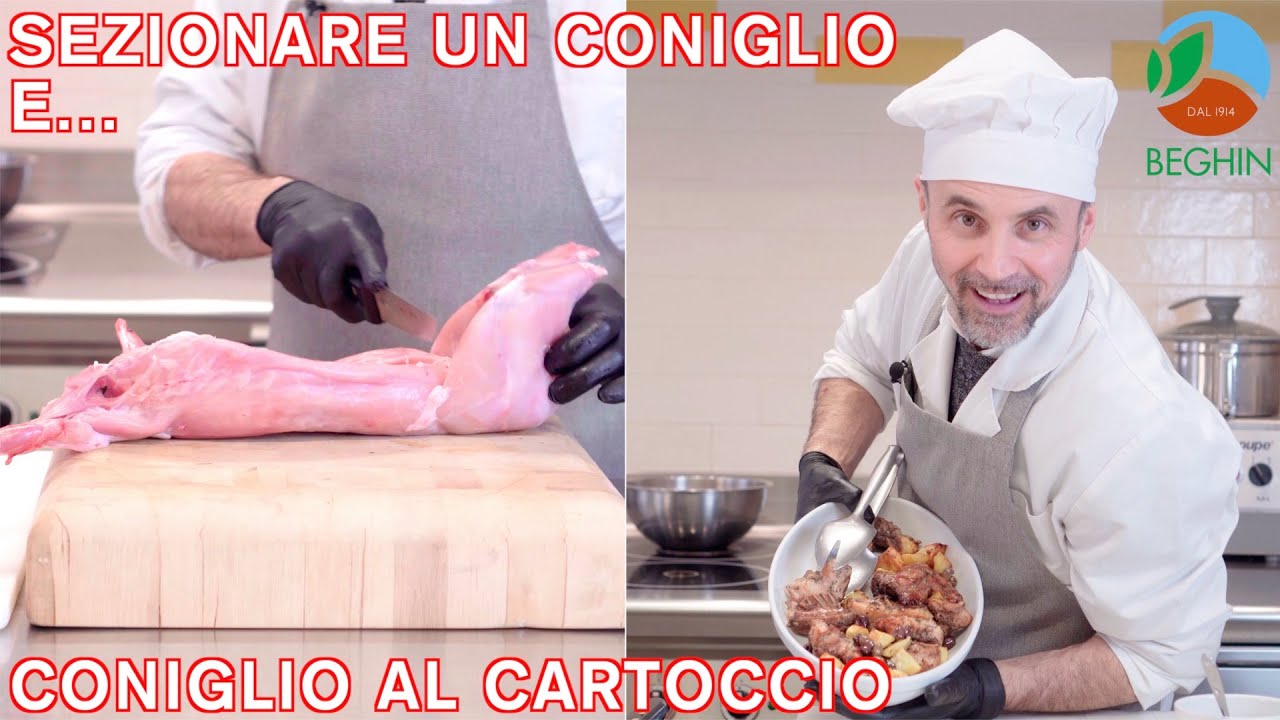 SEZIONARE UN CONIGLIO E CONIGLIO AL CARTOCCIO