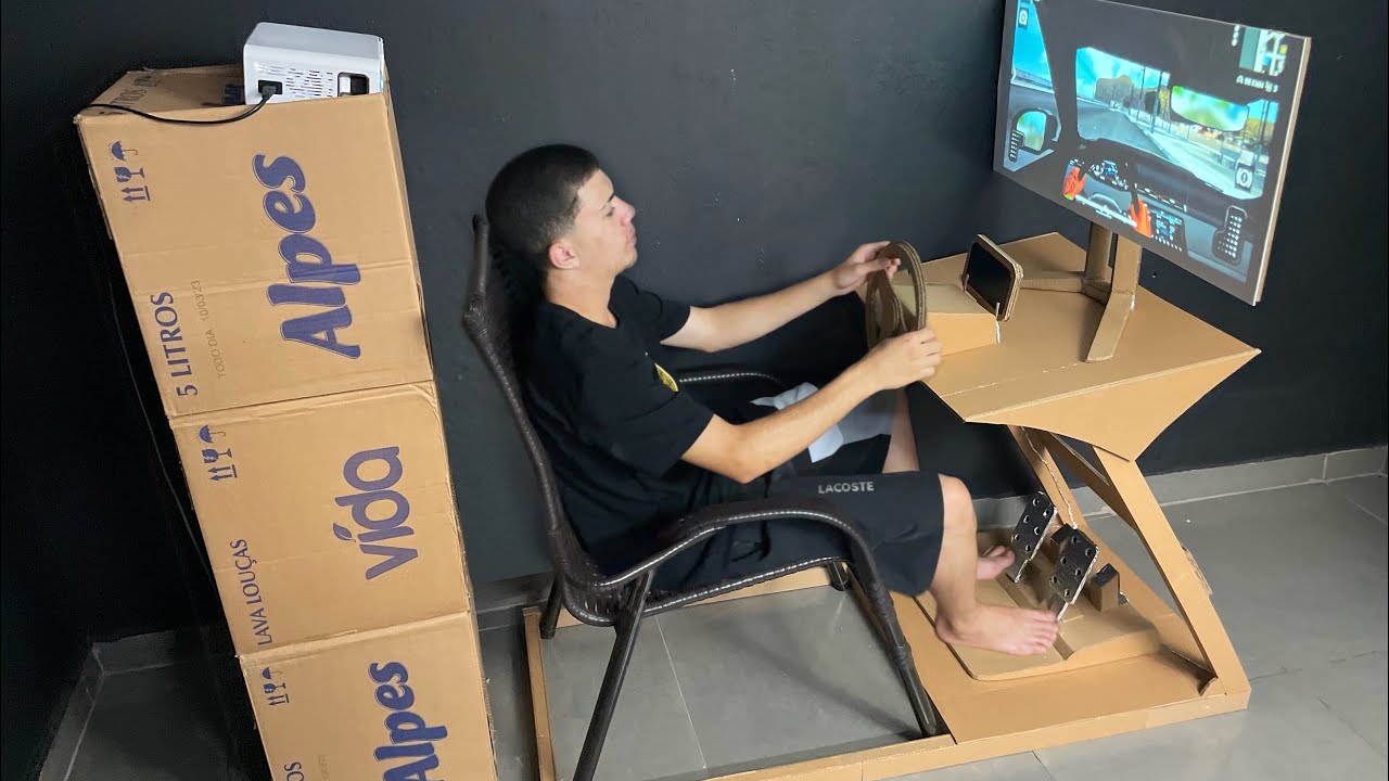 COMO FAZER UM VOLANTE COM ACELERADOR E FREIO PARA JOGOS DE CARRO NO CELULAR