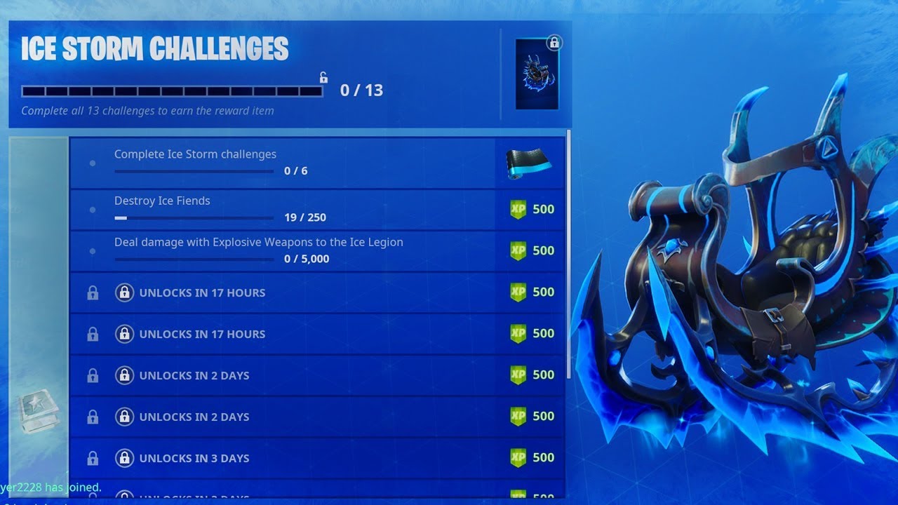 Fortnite Ice Storm Challenges 