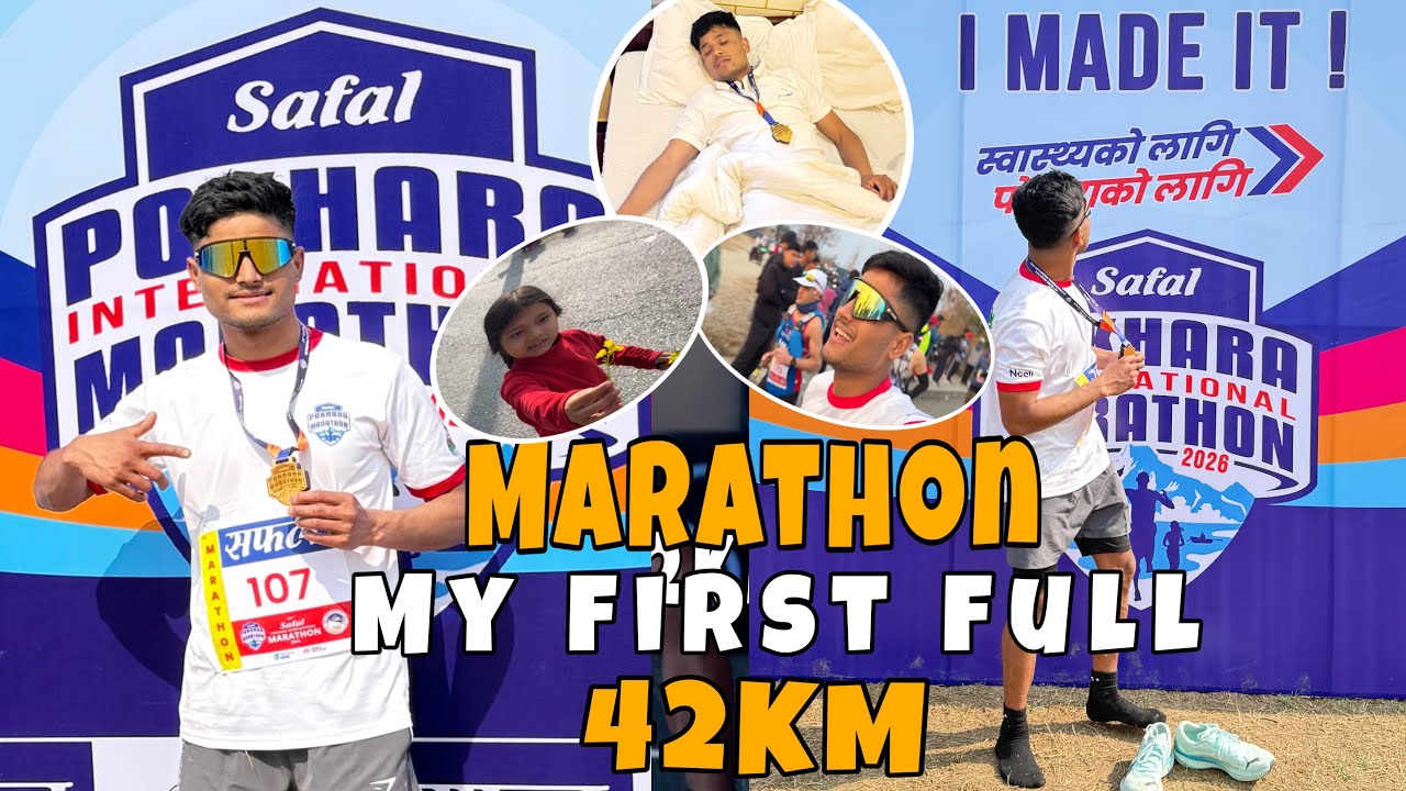 My First Full Marathon (42KM) | I Finally Did It! 🏅Safal Pokhara international Marathon 2026 Vlog#21