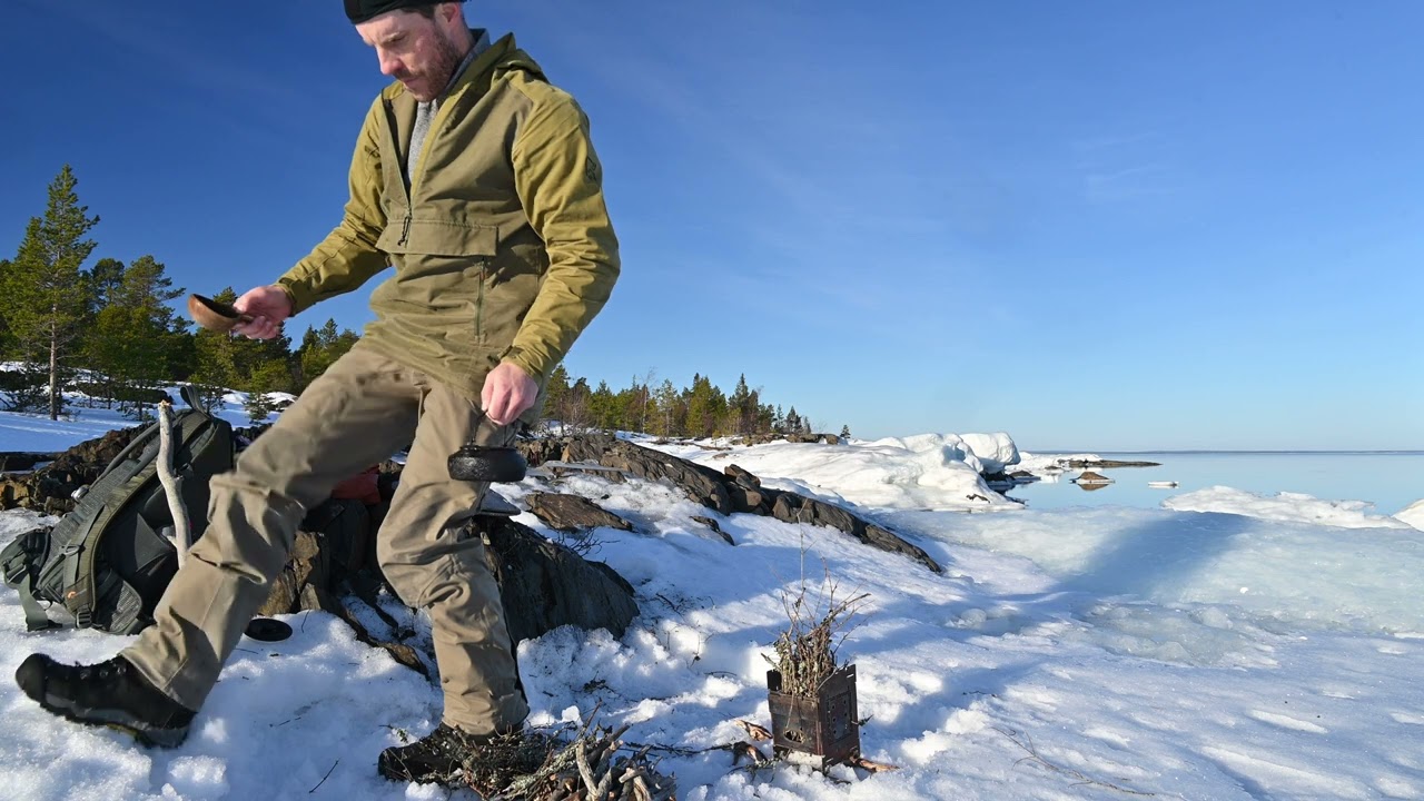 Wood Stove and Micro Spikes for a Trip on the Ice