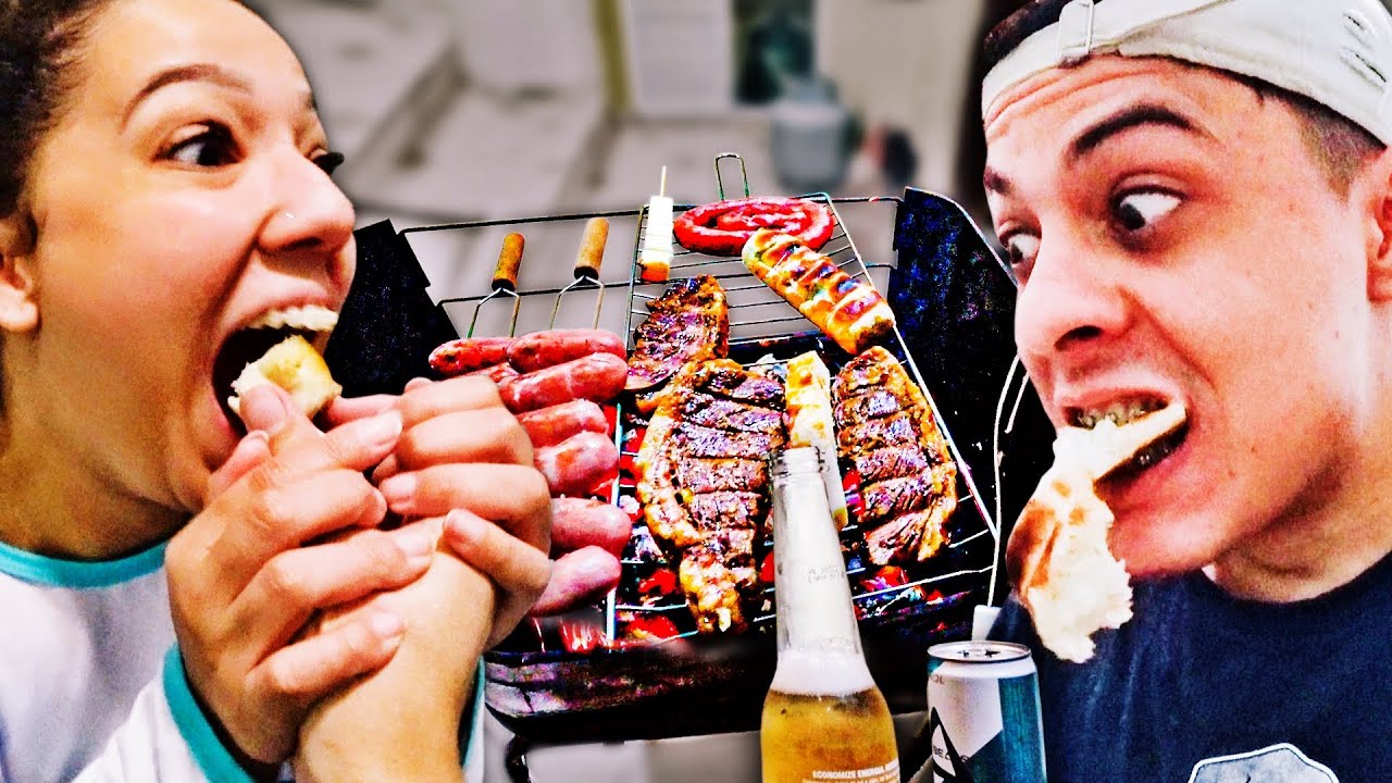 PRIMEIRO CHURRASCO DA CASA NOVA E ELA ME DEIXOU SOZINHO