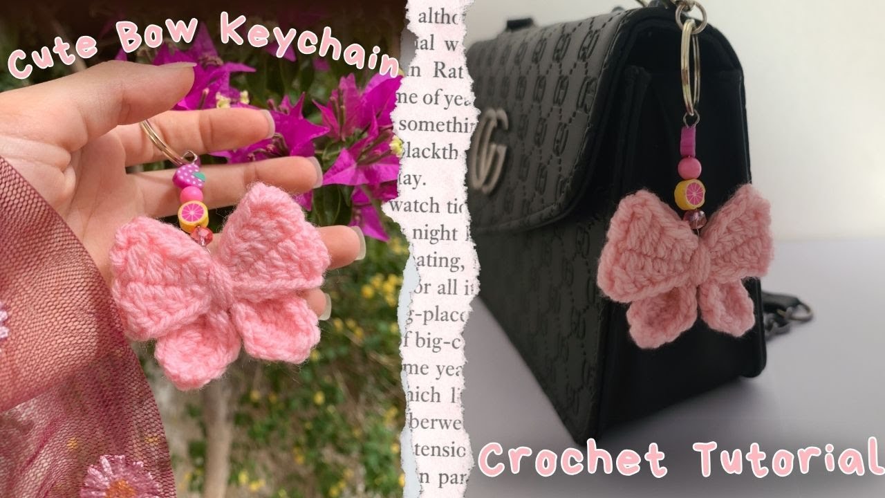 How to Crochet a Bow Keychain | Easy Crochet Tutorial for Beginners