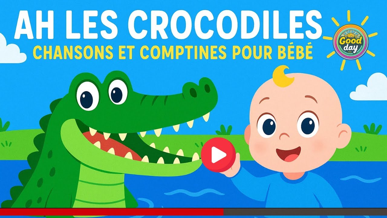 Ah ! Les Crocodiles 🐊 – Comptine Animée pour Enfants et bébé avec Paroles