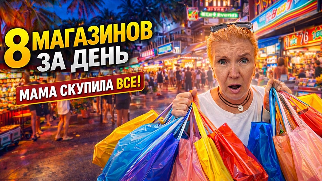 8 МАГАЗИНОВ ЗА 1 ДЕНЬ В ПАТТАЙЕ 😱 МАМА РЕШИЛА СКУПИТЬ ВСЁ!