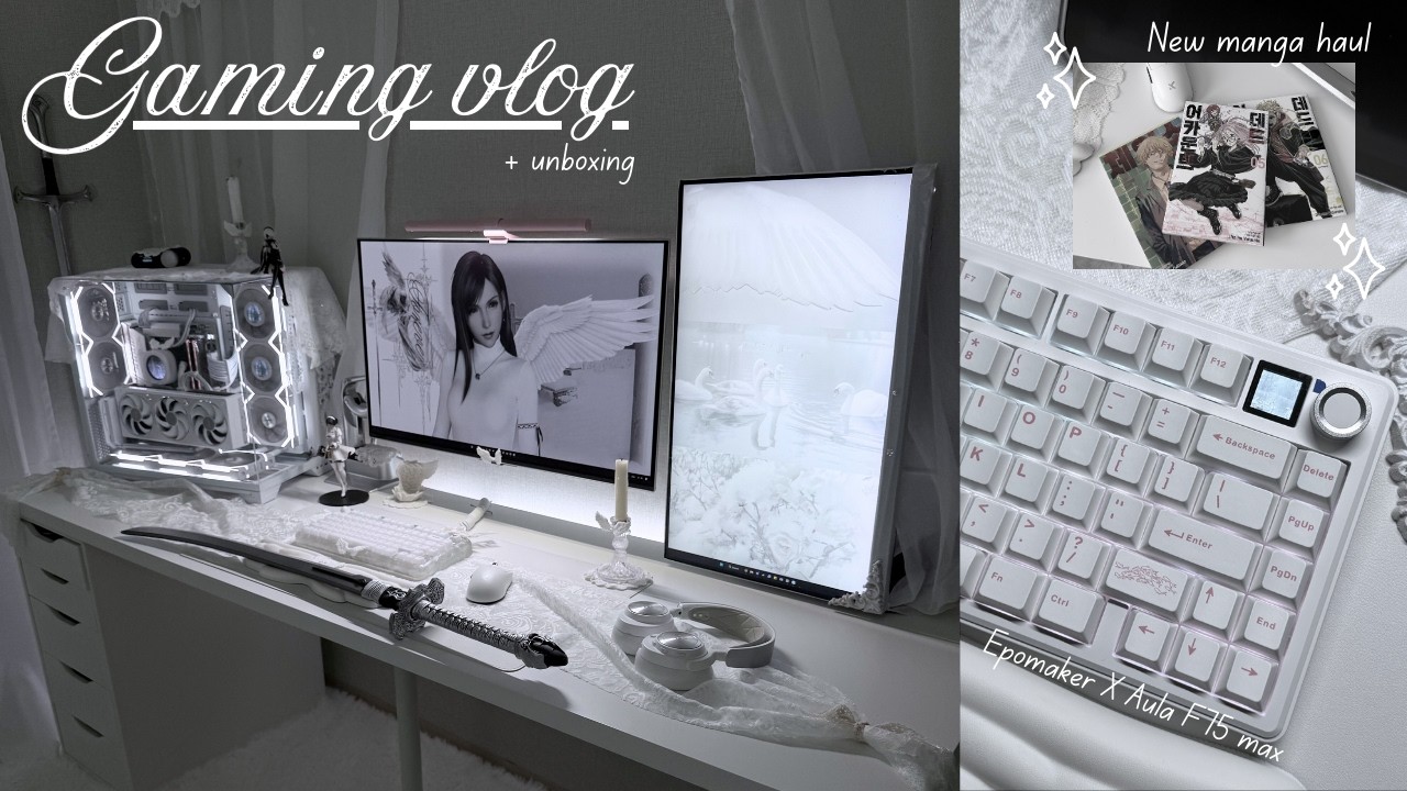 ꒰ა Vlog ໒꒱ㅣSnowy cozy gaming days ❄️ | manga haulㅣHomemade food and sweets ㅣMechlands 🌸 unboxing