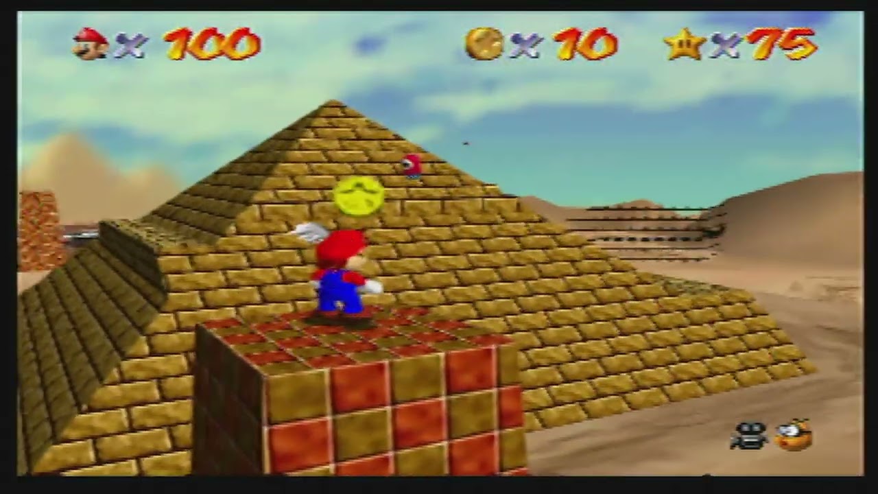 Today in Super 64 Mario. 8 Red Coins. N64. in 4K. OOPs wrong save file.