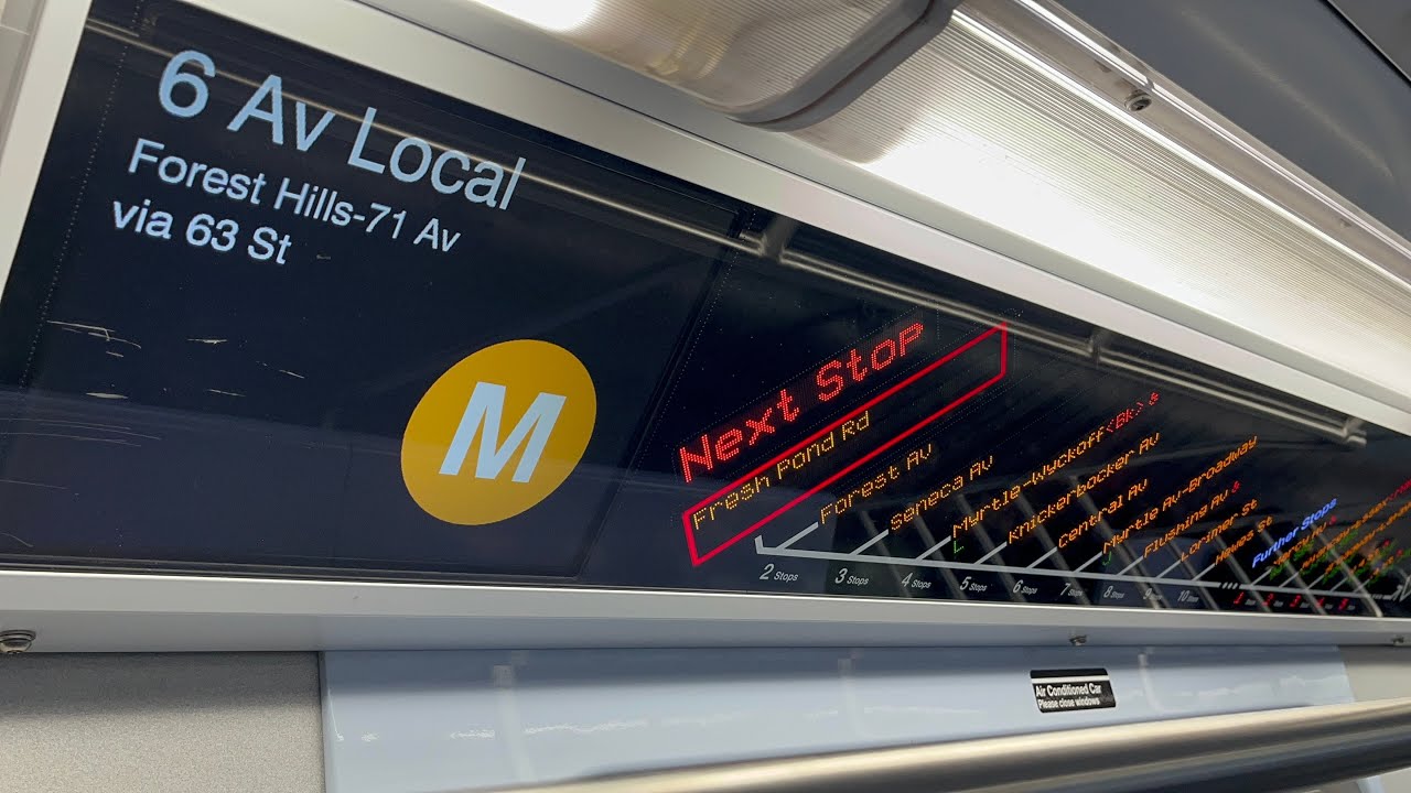BMT Subway: R179 (M) Local Train Ride from Metropolitan Ave to Forest Hills-71st Ave via 63rd Street