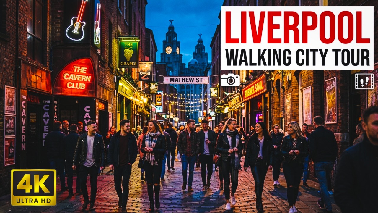 LIVERPOOL, UK 4K Walking Tour | City Walk with Captions [4K/50fps]