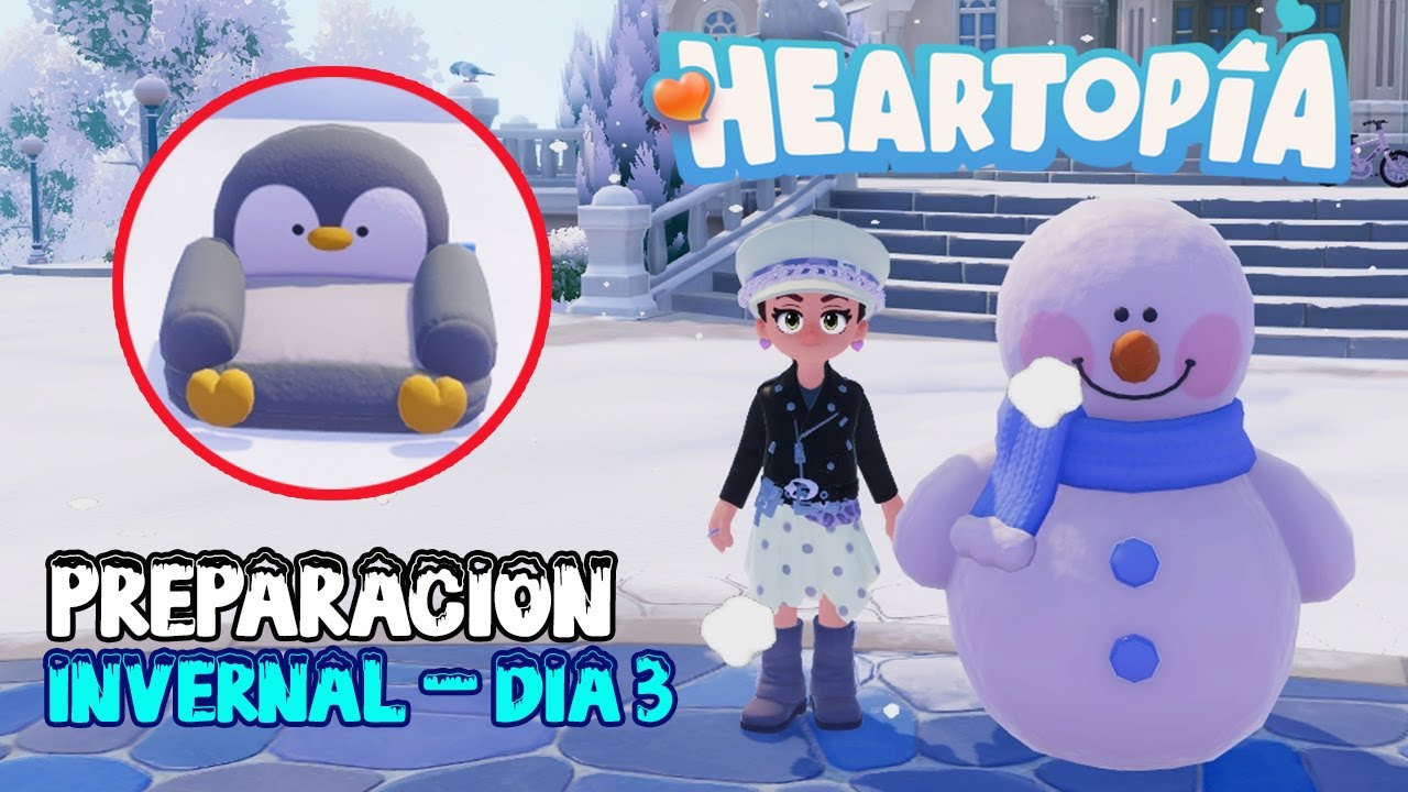 PREPARACION INVERNAL DIA 3 + MUEBLE PINGUINO + CODIGO NUEVO  ⛄ HEARTOPIA  ❤️
