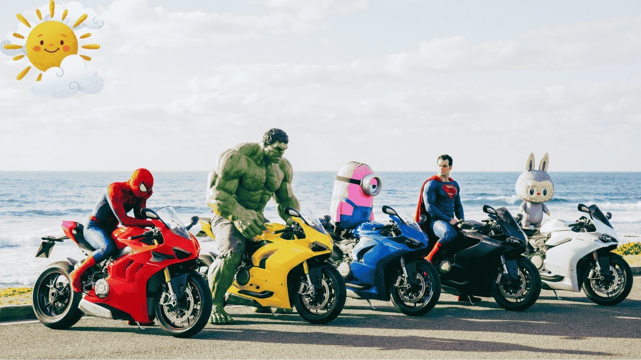 Superhero Bike Race Challenge — Lose the Race and Face the Shark!