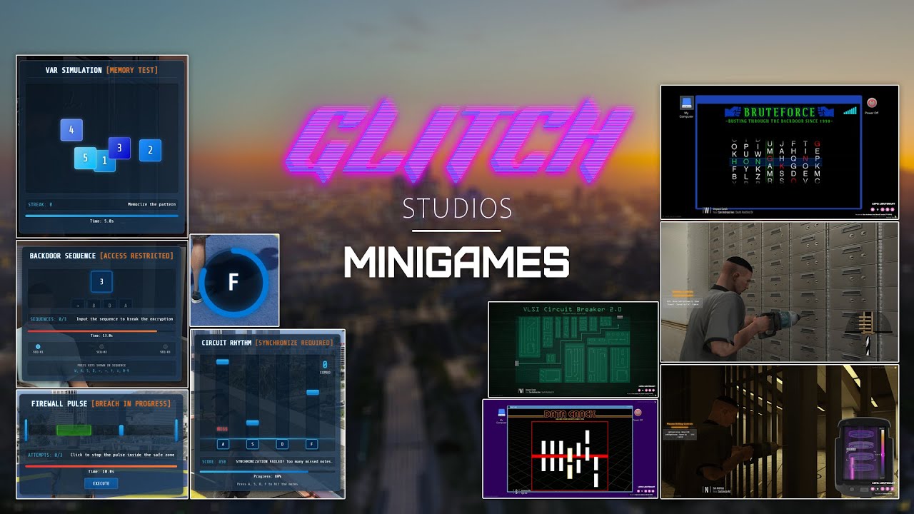 [STANDALONE] Glitch Minigames for FiveM