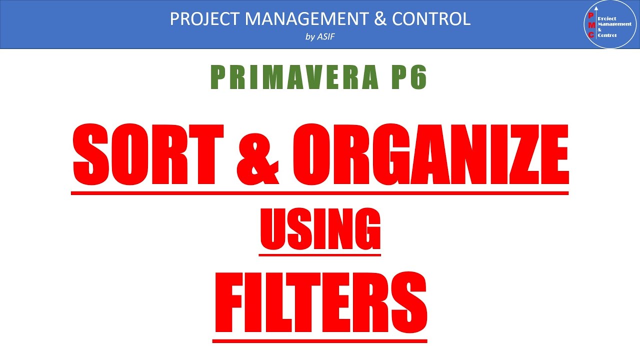 Using Filters in Primavera P6