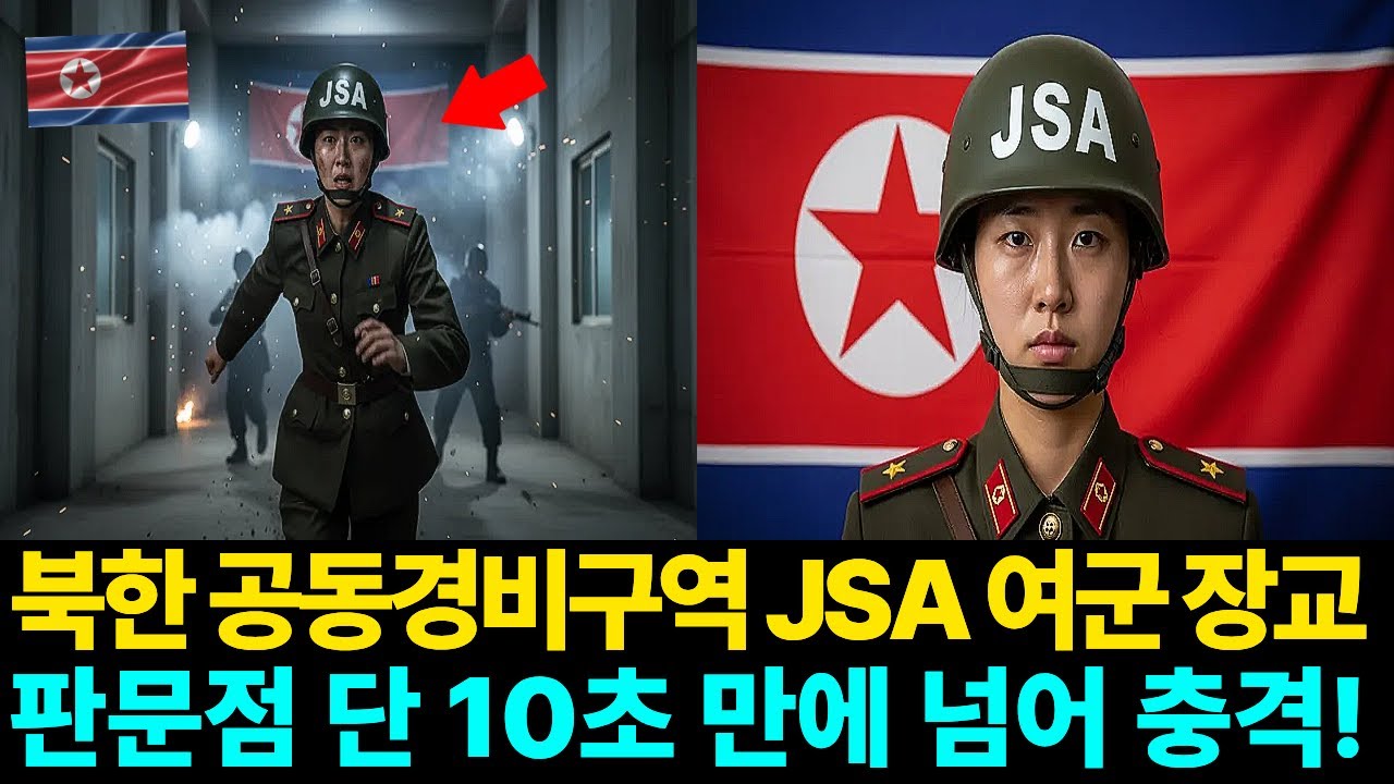 북한 공동경비구역 JSA 여군 장교판문점 단 10초 만에 넘어 충격!