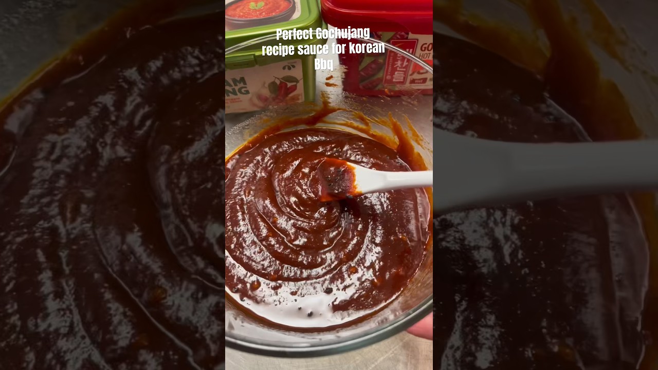 Gochujang sauce for korean bbq #asmr #food #sauce #short #koreanbbq