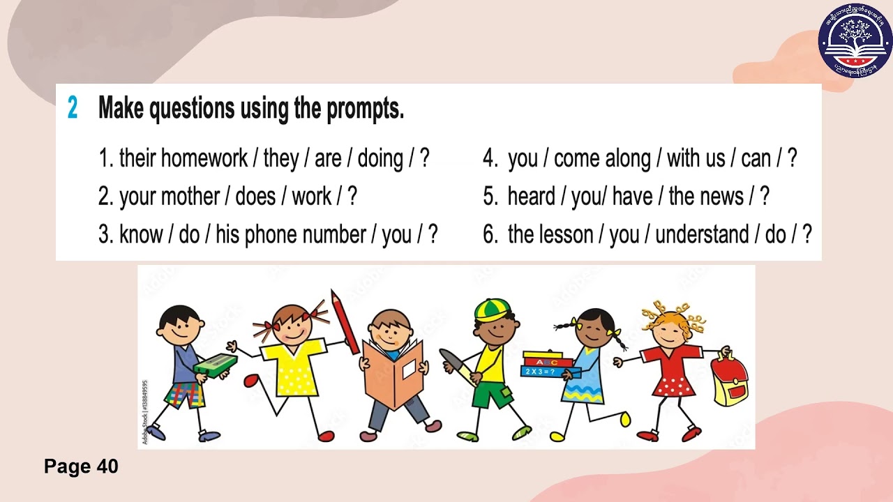 Grade 7 English, Unit 4 : Lesson 3 (Can you tell me about your holiday? )(Page - 40)