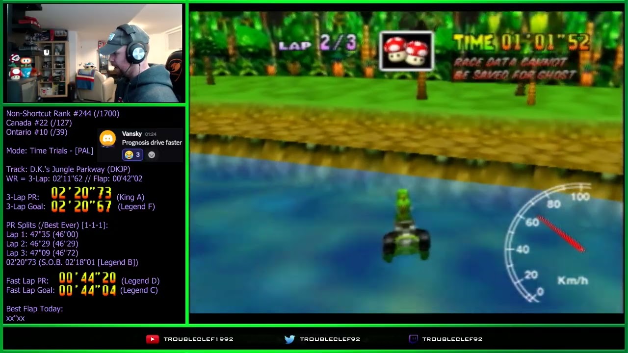 D.K.'s Jungle Parkway (DKJP) PR: Non-Shortcut 3-Lap 02'20"07 (Legend F) - [PAL]