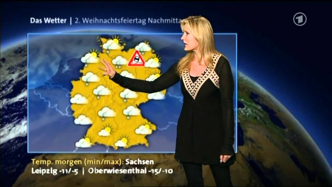 Claudia Kleinert 25.12.2010 ARD Wetterbericht - Eiskalt am 2. Weihnachtsfeiertag