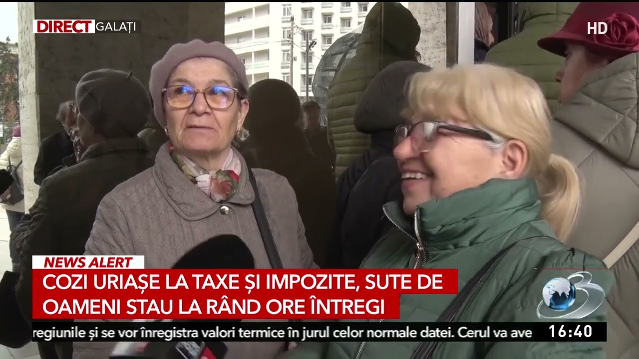 Cozi uriașe la taxe și impozite, sute de oameni stau la rând de ore întregi